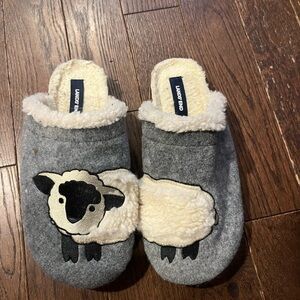 Lands' End Gray Sheep Slippers